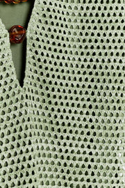 Robe mini au crochet à détail métallique