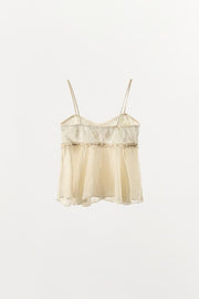 Top lingerie contrasté en dentelle