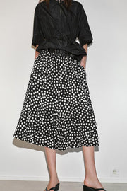 Pantalon-culotte à pois avec ceinture