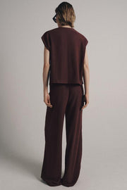 Pantalon texturé droit