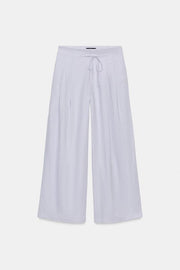 Pantalon large en lin à pinces
