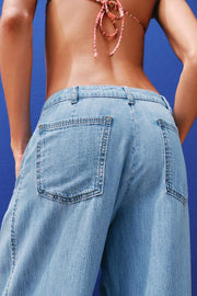 Jean Z1975 à jambe large, taille haute et pinces