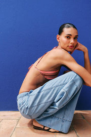 Jean Z1975 à jambe large, taille haute et pinces
