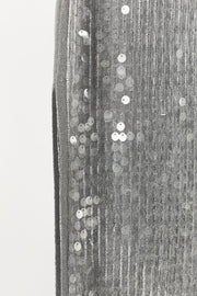 Jupe midi à sequins et fente