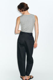 Pantalon paperbag avec ceinture