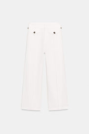 Pantalon-culotte en tissu texturé