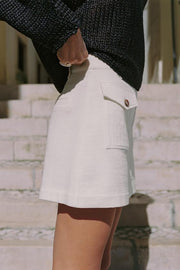 Jupe-culotte en tissu texturé