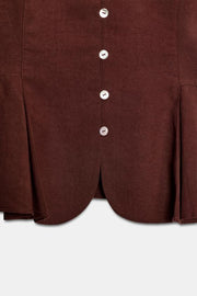 Top peplum à pinces