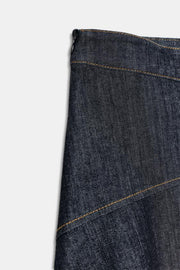 Jupe-cape midi Z1975 en denim à volant