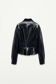 Veste effet cuir peplum The Item Woman