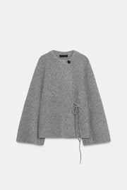 Veste en maille à fentes aux manches