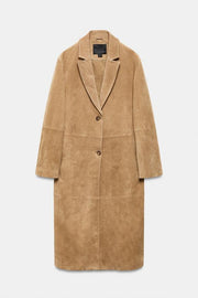 Manteau 100 % cuir suédé ZW Collection Édition limitée