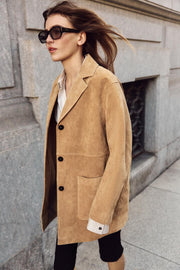 Veste 100 % cuir suédé
