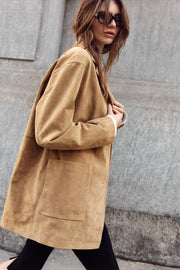 Veste 100 % cuir suédé