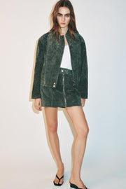 Blouson 100 % cuir suédé