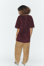 Robe courte 100 % cuir suédé