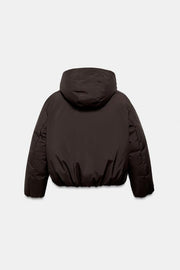 Anorak matelassé à capuche déperlant coupe-vent