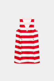 Robe mini à rayures