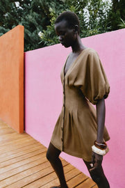 Robe mini en lin