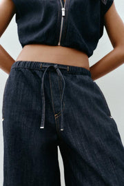Jean Z1975 jogger à jambe large taille mi-haute