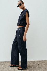 Jean Z1975 jogger à jambe large taille mi-haute