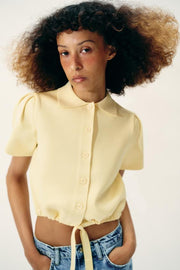 Veste en maille avec nœud