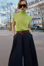 Pantalon-culotte avec ceinture