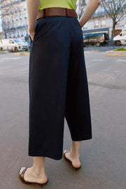 Pantalon-culotte avec ceinture