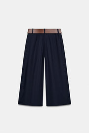 Pantalon-culotte avec ceinture