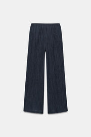 Pantalon semi-transparent effet froissé