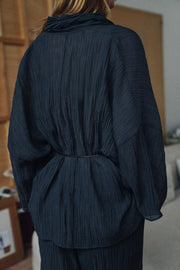 Veste semi-transparente effet froissé