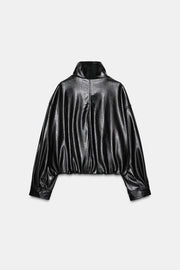Veste effet cuir à volume
