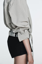 Veste en nylon à carreaux