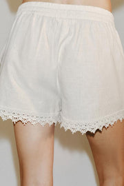 Short brodé en lin ZW Collection