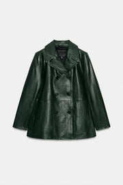 Blazer croisé en cuir ZW Collection Édition limitée