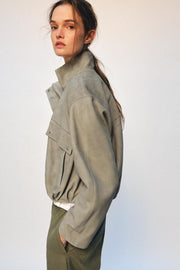 Veste en cuir suédé ZW Collection Édition limitée