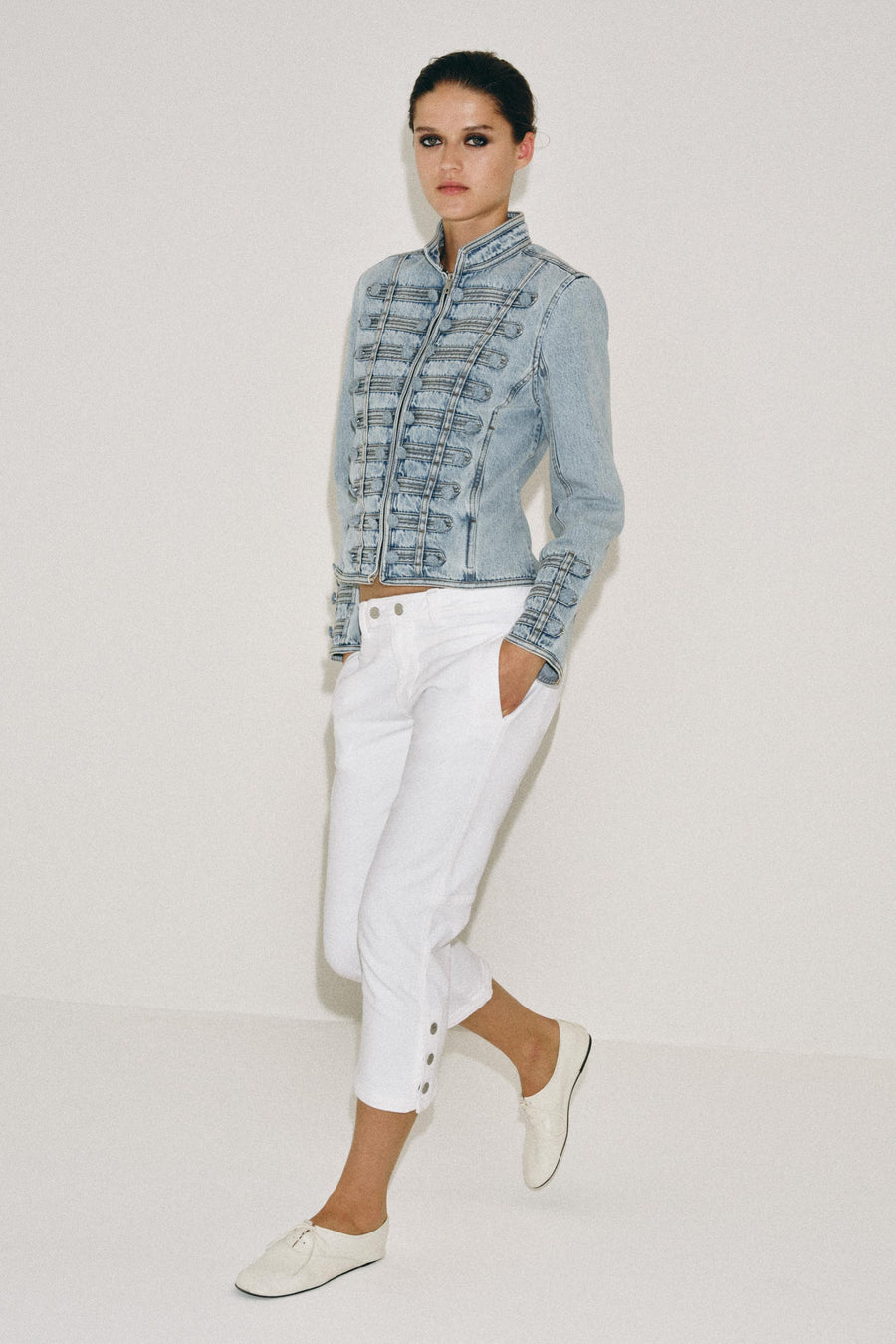 Jean ZW Collection capri taille mi-haute