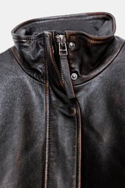 Veste bomber 100 % cuir ZW Collection Édition limitée