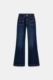 Jean Z1975 coupe bootcut taille haute à pli nervuré