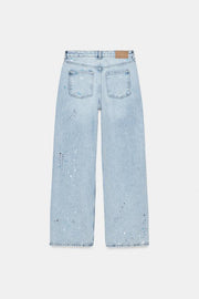 Jean Z1975 coupe ample taille mi-haute effet peinture
