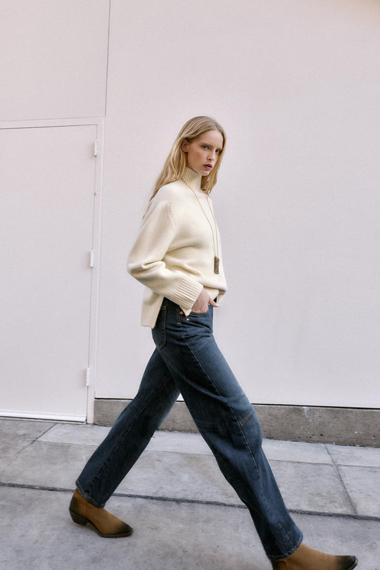 Jean Z1975 coupe ballon taille mi-haute