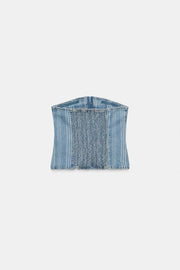 Top Z1975 en denim à rayures