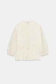 Veste romantique en maille contrastée