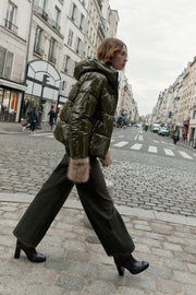 Anorak effet brillant déperlant coupe-vent
