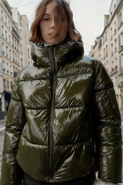 Anorak effet brillant déperlant coupe-vent
