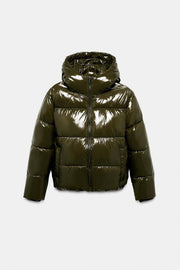 Anorak effet brillant déperlant coupe-vent