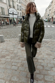 Anorak effet brillant déperlant coupe-vent