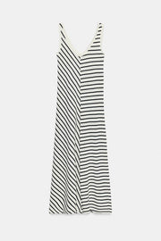 Robe texturée à rayures