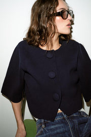 Veste courte en maille