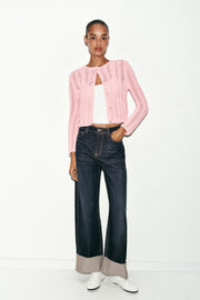 Veste en maille pointelle